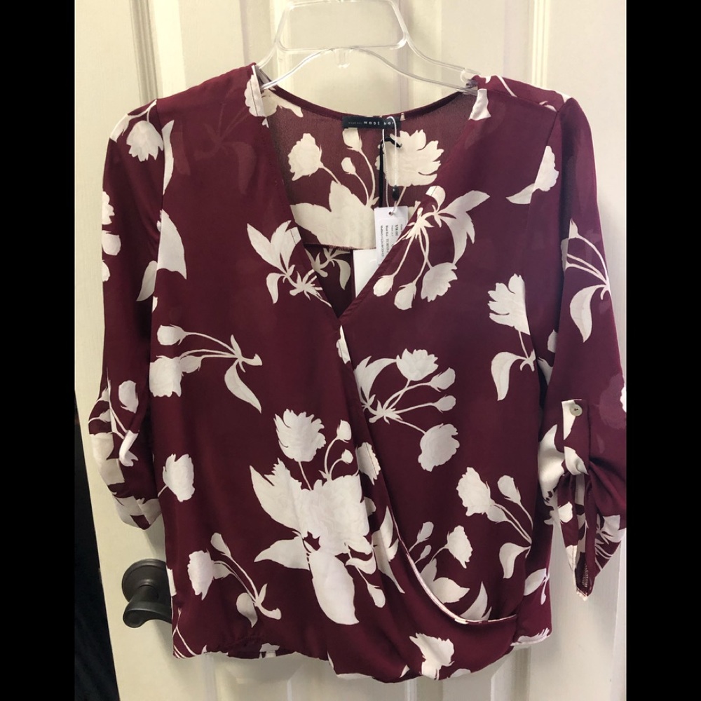 West Kei Floral Wrap Blouse XS
